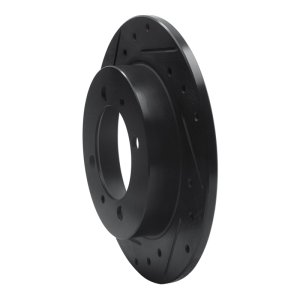 Mitsubishi Space Star Brake Rotor (1) - Rear Left - R1 Concepts - Drilled & Slotted - Black - `00-`07